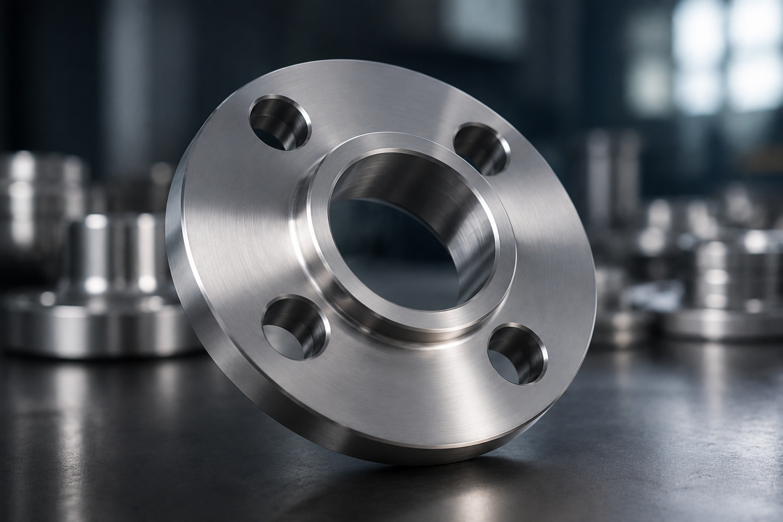 Socket Weld Flange Installed in Industrial Pipeline